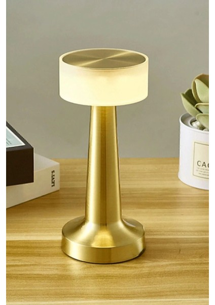 Dekoratif Şarjlı Dokunmatik LED Masa Lambası USB Kablolu Abajur ve Gece Lambası CT-8436