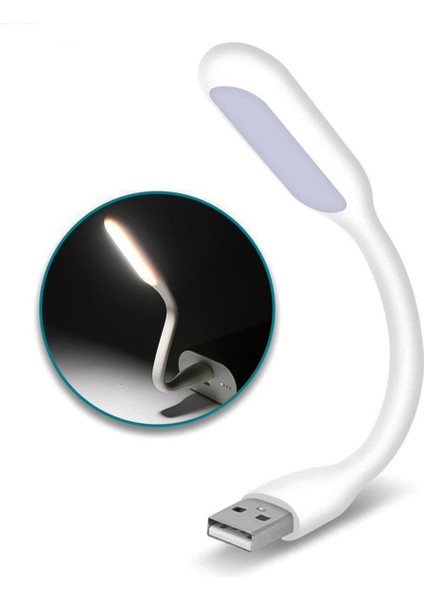 Katlanabilir USB LED Işık, Notebook ve Kitap Okuma Aydınlatması Siyah