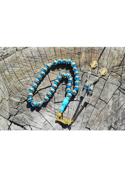 Turkuaz (Firuze) Pirinç Sarma Işlemeli tespih fırsatları