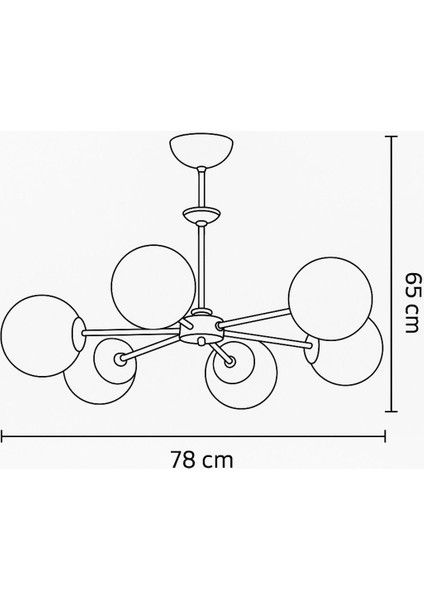 Şık 6'lı Eskitme Beyaz Glop Camlı Avize, Evinizde Şıklık ve Zarafet Sağlar fırsatları