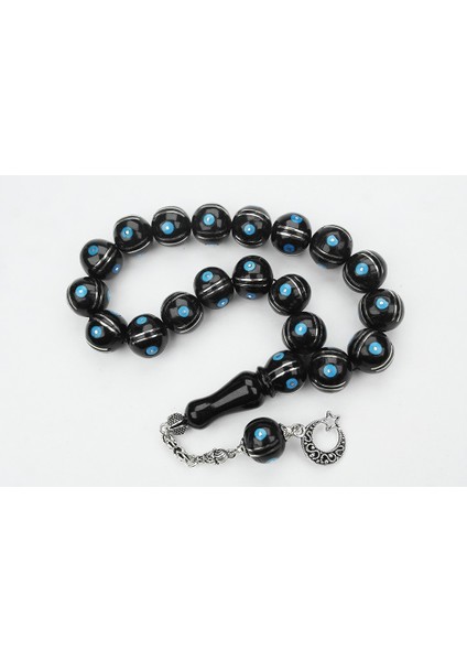 Maskot Mavi Firuze Karpuz Işlemeli oltu Sıkma Tespih