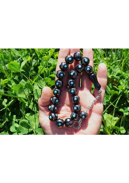 Maskot Mavi Firuze Karpuz Işlemeli oltu Sıkma Tespih modelleri