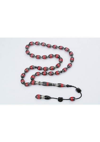 Arpa Model Oltu Taşı onlu Karpuz Işlemeli Tespih