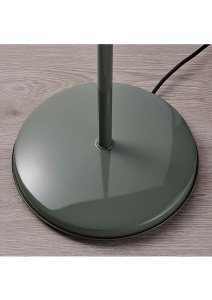 Gri-Yeşil Yer ve Okuma Lambası, 38X27X22 Cm, Şık ve Kullanışlı Tasarım