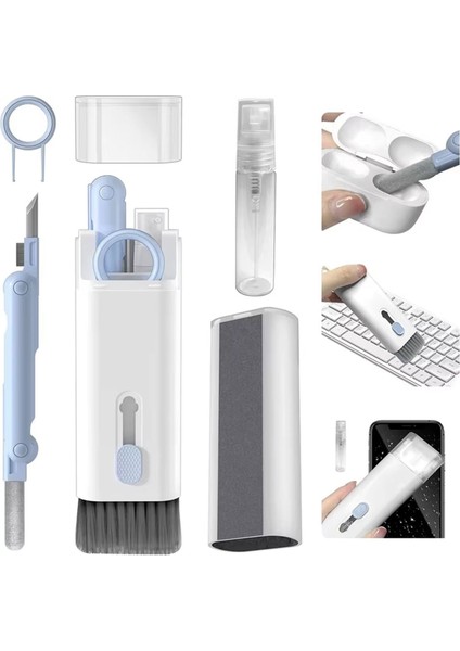 7in1 Çok Fonksiyonlu Elektronik Temizleme ve Fırça Seti, Pratik ve Çok Amaçlı Kullanım