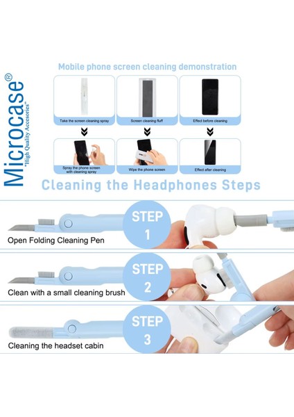 7in1 Çok Fonksiyonlu Elektronik Temizleme ve Fırça Seti, Pratik ve Çok Amaçlı Kullanım