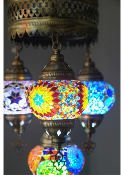 El Yapımı 4'lü Mozaik Avize, Salon, Bahçe, Mutfak ve Balkon Için Şık Aydınlatma. fırsatları