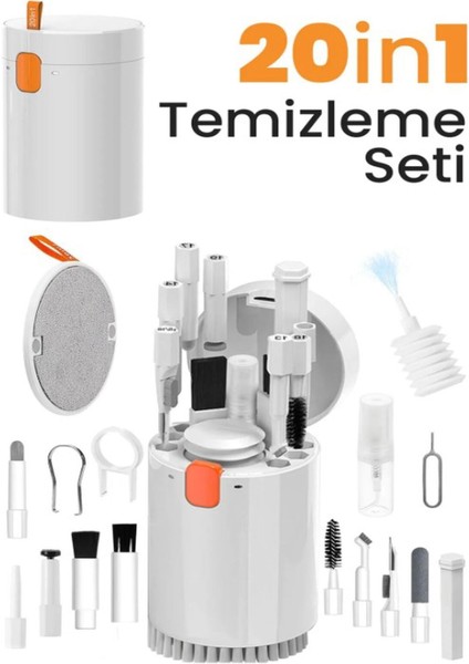 20'li Çok Fonksiyonlu Elektronik Temizlik Seti, Hızlı ve Güvenli Temizlik
