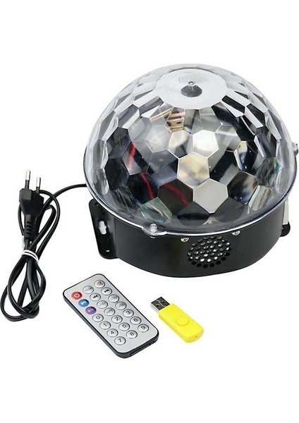 Ledx GM-0803B Sihirli LED Dönen Disko Topu Hoparlör Kablosuz Usb/mp3/bluetooth Kumandalı 360 Derece indirimleri