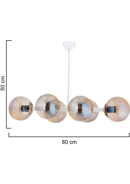Modern Beyaz 6'lı Cam Avize, Şık ve Zarif Tasarım fırsatları