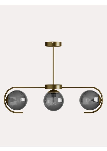Modern Eskitme Metal Gövdeli 3'lü Füme Cam Küre Avize, Şık ve Zarif Aydınlatma Seçeneği fiyatları