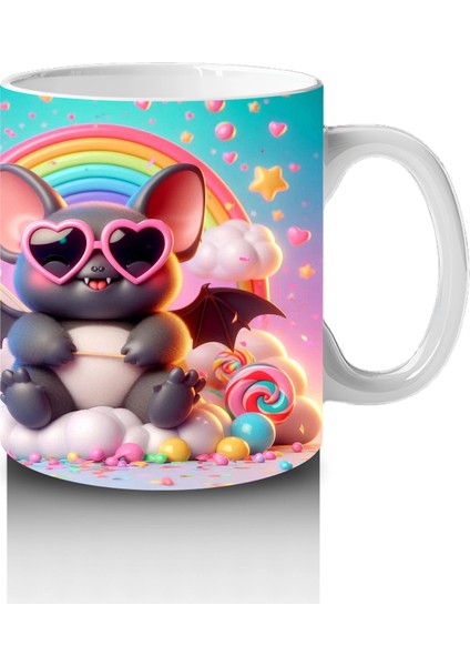 Neon Renkli Tatlı Canavarlar Figürlü Eğlenceli Cadılar Bayramı Baskılı Kupa Bardak fırsatları