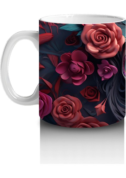 Gül Taçlı Renkli Maske – Hediyelik Kahve Kupası fiyatları