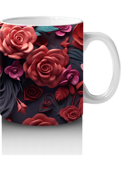 Gül Taçlı Renkli Maske – Hediyelik Kahve Kupası fırsatları