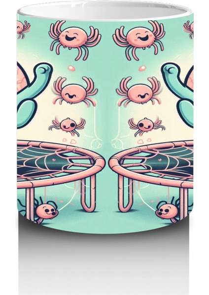 Göz Küresi Şekerlemeleriyle Süslenmiş Eğlenceli Cadılar Bayramı Baskılı Kupa Bardak modelleri