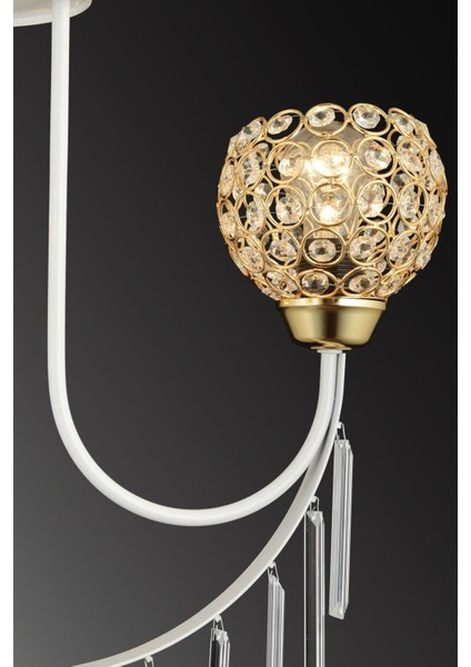 Şelale 5'li Optigon Kafa Kristal Avize, Şık ve Parlak Dekoratif Aydınlatma Seçeneği indirimleri