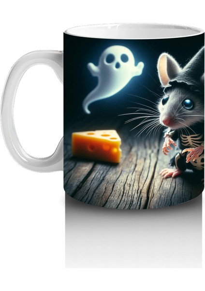 Balkabağı ve Hayalet Figürlü Gotik Cadılar Bayramı Baskılı Kupa Bardak fiyatları