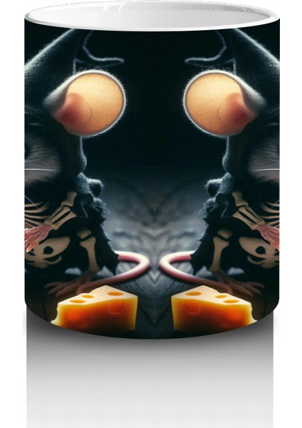 Balkabağı ve Hayalet Figürlü Gotik Cadılar Bayramı Baskılı Kupa Bardak modelleri