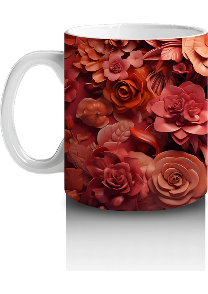 Kan Kırmızısı Gül Denizinde Kafatası – Hediyelik Kahve Kupası fiyatları