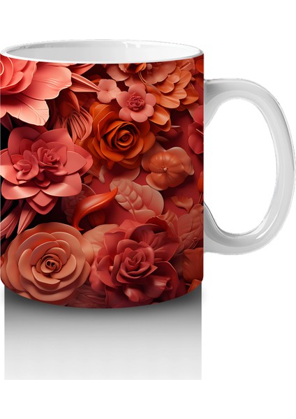 Kan Kırmızısı Gül Denizinde Kafatası – Hediyelik Kahve Kupası fırsatları