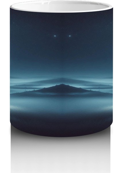 Sisli Deniz Üzerinde Hayalet Gemisi Figürlü Gotik Cadılar Bayramı Baskılı Kupa modelleri