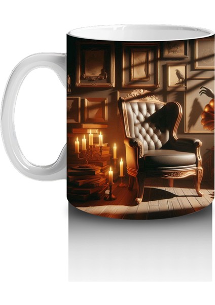 Büyü Kitabı Okuyan Fare Figürlü Tatlı Cadılar Bayramı Baskılı Kupa Bardak fiyatları