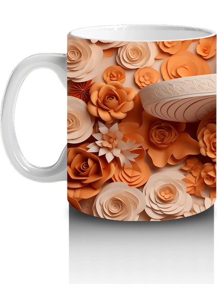 Bej ve Karamel Tonlarında Şapkalı Ruh – Hediyelik Kahve Kupası fiyatları