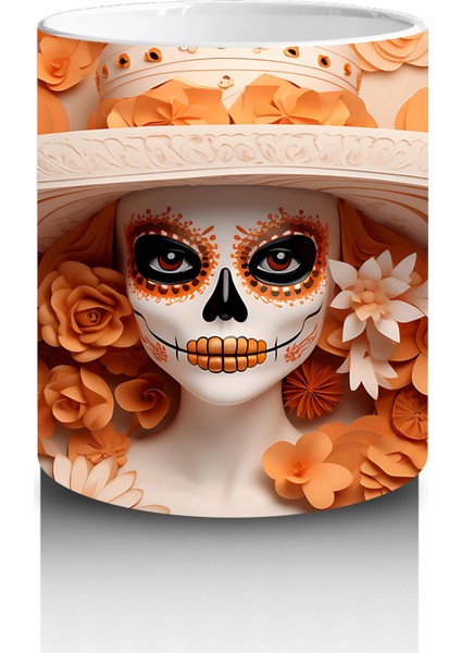 Bej ve Karamel Tonlarında Şapkalı Ruh – Hediyelik Kahve Kupası modelleri