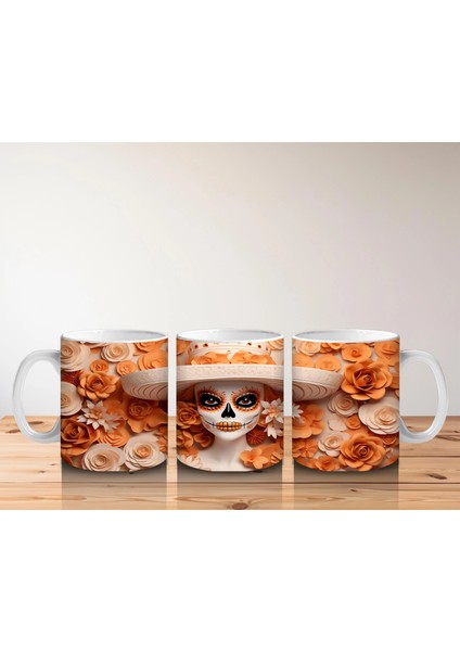 Bej ve Karamel Tonlarında Şapkalı Ruh – Hediyelik Kahve Kupası indirimleri