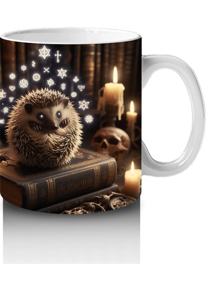 Mum Işığında Kafatası ve Kitaplarla Gotik Cadılar Bayramı Baskılı Kupa fırsatları