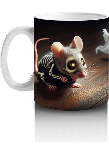 Kuru Kafalı Şamdanlar ve Gotik Mum Işıklarıyla Cadılar Bayramı Baskılı Kupa Bardak fiyatları