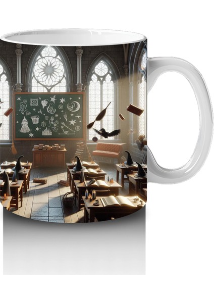 Mum Işıklı Mezarlık Desenli Gotik Cadılar Bayramı Baskılı Kupa Bardak fırsatları