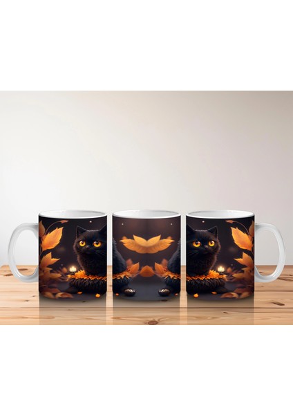 Karanlıkta Parlayan Cadı Kedi – Hediyelik Kahve Kupası indirimleri