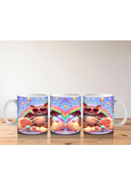 Bal Kabağı Giyimli Sevimli Canavar Figürlü Renkli Cadılar Bayramı Baskılı Kupa Bardak indirimleri