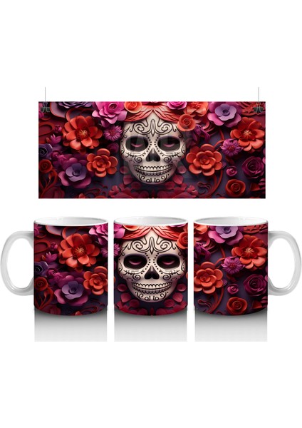 Pembe Karanlıkta Kurukafa Bakışı – Hediyelik Kahve Kupası