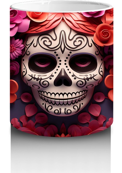 Pembe Karanlıkta Kurukafa Bakışı – Hediyelik Kahve Kupası modelleri