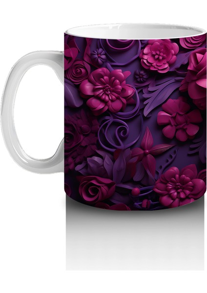 Mor ve Pembe Gül Bahçesinde Gotik Kafatası – Hediyelik Kahve Kupası fiyatları