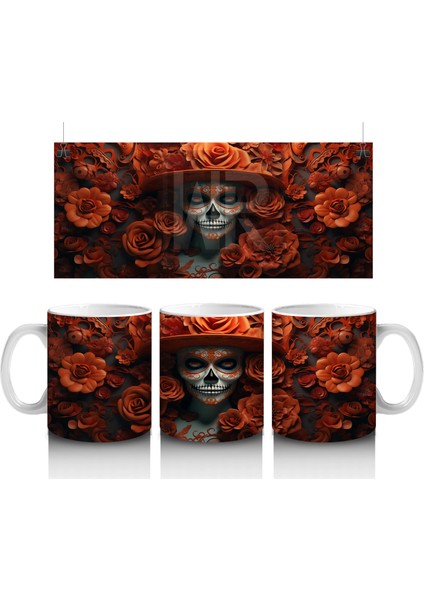 Turuncu Gül Denizinde Ruhsil Bakış – Hediyelik Kahve Kupası