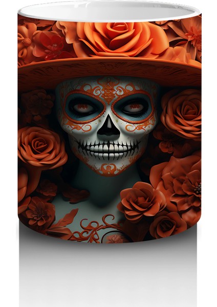 Turuncu Gül Denizinde Ruhsil Bakış – Hediyelik Kahve Kupası modelleri