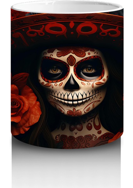 Simsiyah Şapka ve Kırmızı Gül Bahçesi – Hediyelik Kahve Kupası modelleri