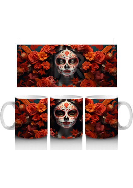 Çiçek Taçlı Maskeli Ruh – Hediyelik Kahve Kupası