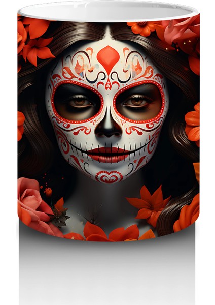 Çiçek Taçlı Maskeli Ruh – Hediyelik Kahve Kupası modelleri