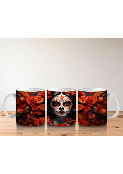 Çiçek Taçlı Maskeli Ruh – Hediyelik Kahve Kupası indirimleri