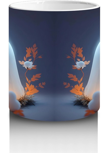 Gülümseyen Hayalet ve Sıcak Işıklar – Hediyelik Kahve Kupası modelleri