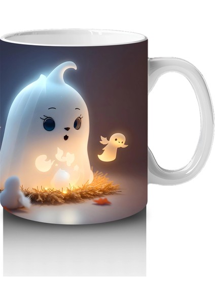 Gülümseyen Hayalet ve Sıcak Işıklar – Hediyelik Kahve Kupası fırsatları