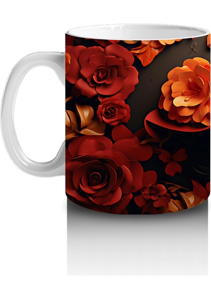 Siyah Şapka Altında Turuncu Gül Bakışı – Hediyelik Kahve Kupası fiyatları