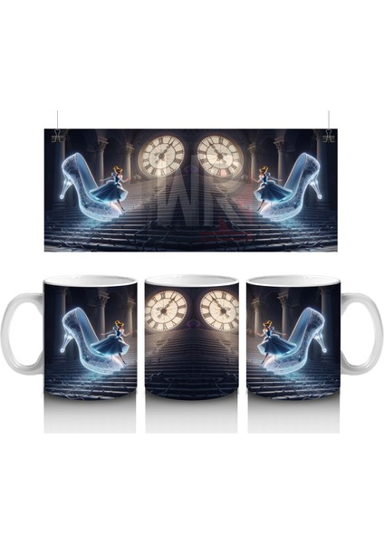 Ay Işığında Dans Eden Büyülü Hayalet Figürlü Fantastik Cadılar Bayramı Baskılı Kupa Bardak