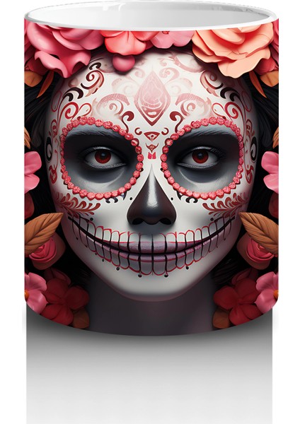 Kalp Motifli Gül Çerçevesi Içinde Ruh – Hediyelik Kahve Kupası modelleri