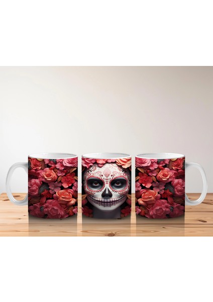 Kalp Motifli Gül Çerçevesi Içinde Ruh – Hediyelik Kahve Kupası indirimleri