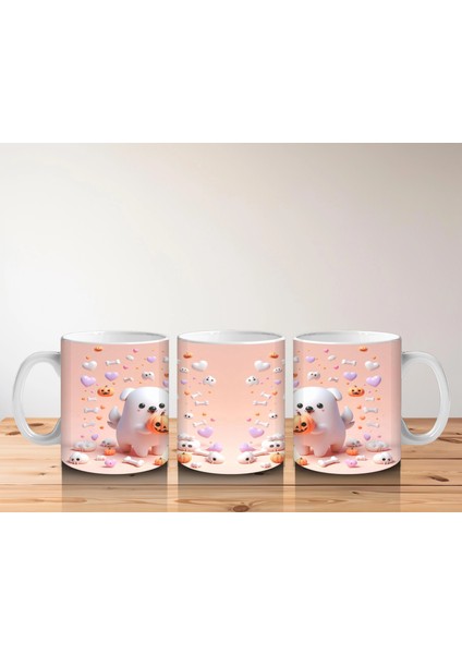 Pamuk Şekerli Sevimli Cadı Figürlü Çocuklara Özel Cadılar Bayramı Baskılı Kupa indirimleri